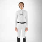 Equiline men's long sleeve competition show shirt with colorful design and tailored fit, ideal for equestrian events.