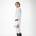 Equiline men's long sleeve competition show shirt with colorful design, featuring a fitted collar and sleek fabric for equestrian events.