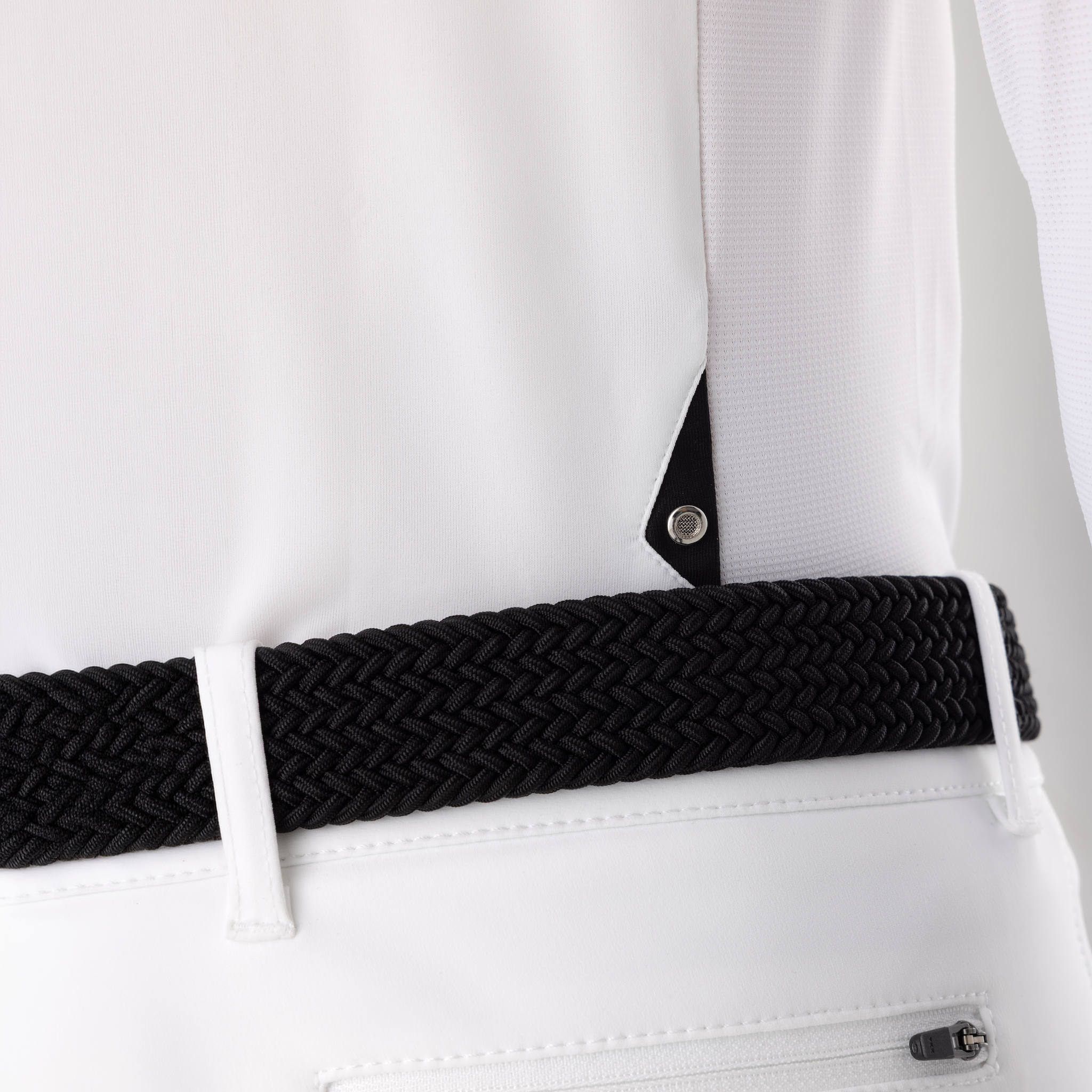 Close-up of Equiline men's Cilort polo shirt showing detailed fabric texture and classic collar design.