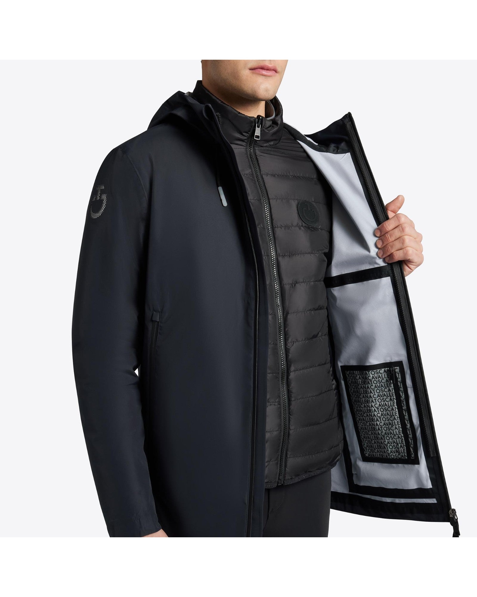 Cavalleria Toscana Mens 3-Way Hooded Performance Jacket - Espayo Equestrian