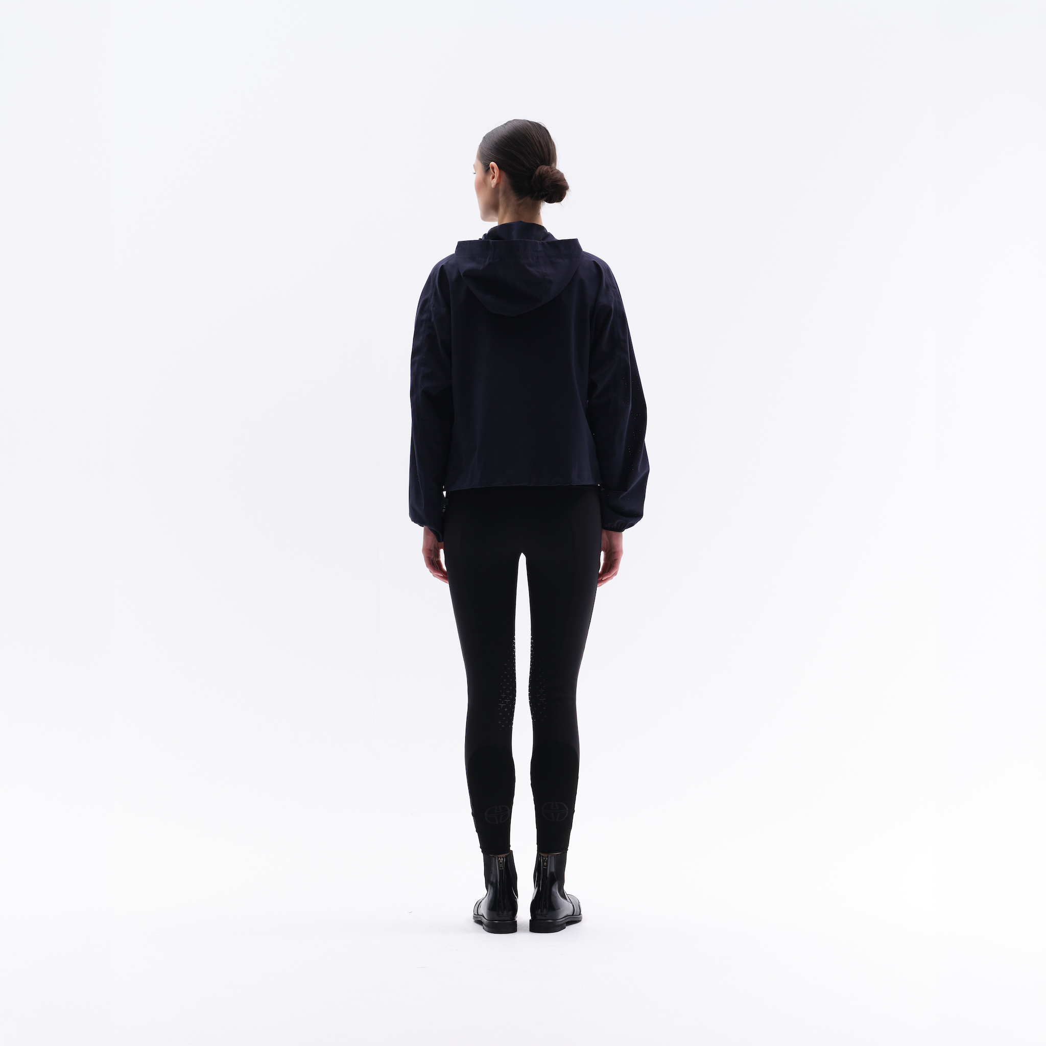 Trolle Ladies Cool Dot Light Bomber Jacket in navy, casual style with lightweight fabric and stylish dot pattern.