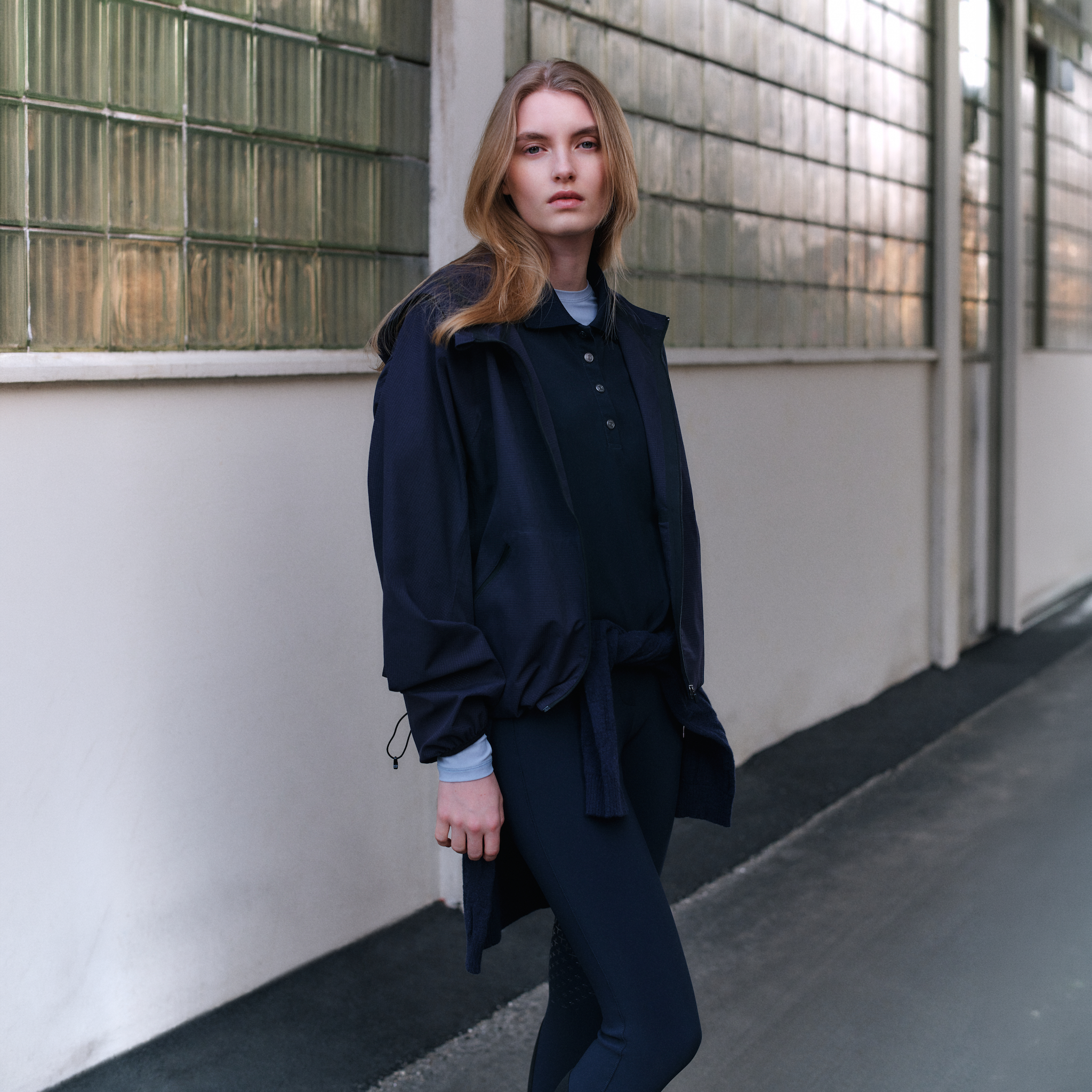 Navy Trolle Ladies Cool Dot Light Bomber Jacket with casual fit and lightweight design, ideal for stylish everyday wear.