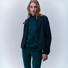 Navy Trolle Ladies Cool Dot light bomber jacket with casual style, featuring a relaxed fit and stylish design for women.
