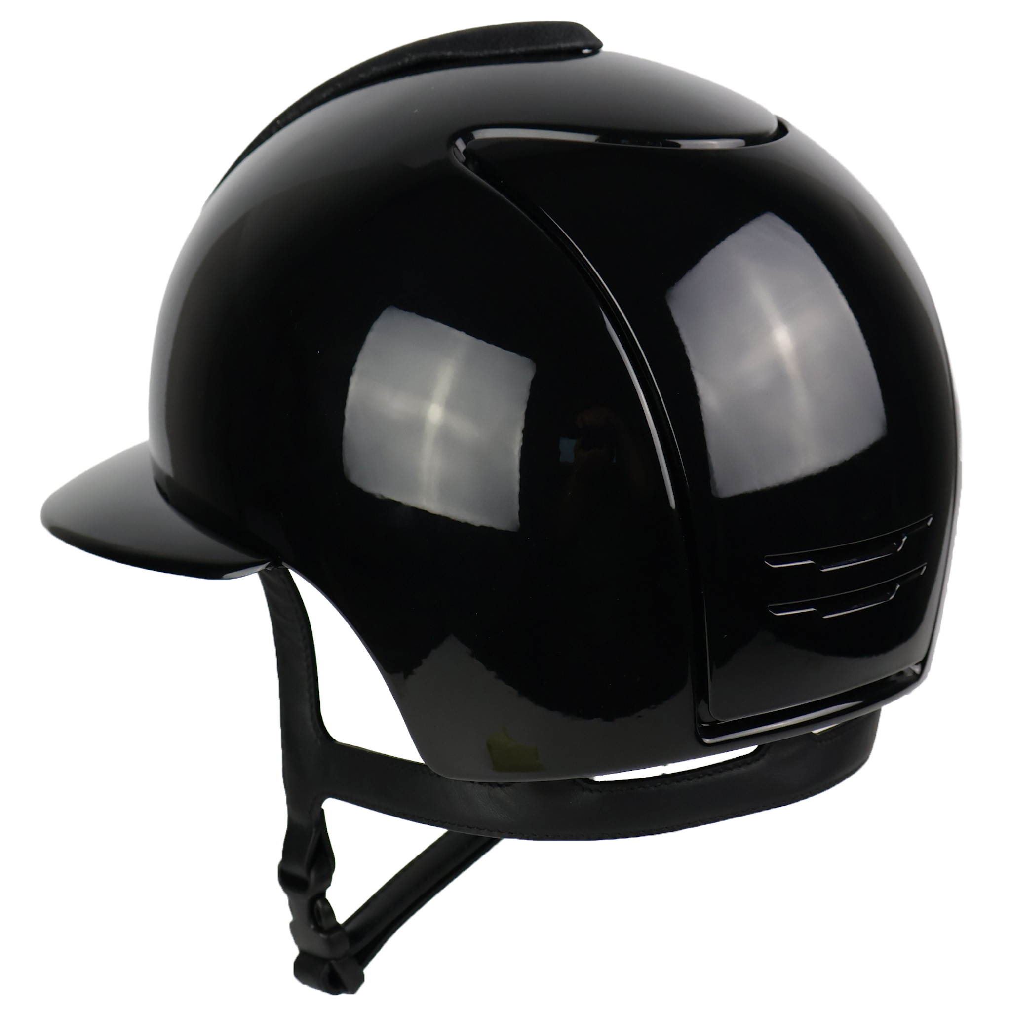 KEP Cromo 2.0 Polish Polo riding helmet with star front, polished visor, back, frame, grid, and crystal logo detail.