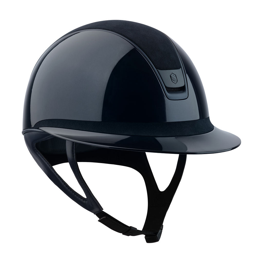 Samshield Miss Shield Shadowglossy 2.0 Riding Helmet, Alcantara Top & Front Band, Matt Trim & Blazon - Espayo Equestrian