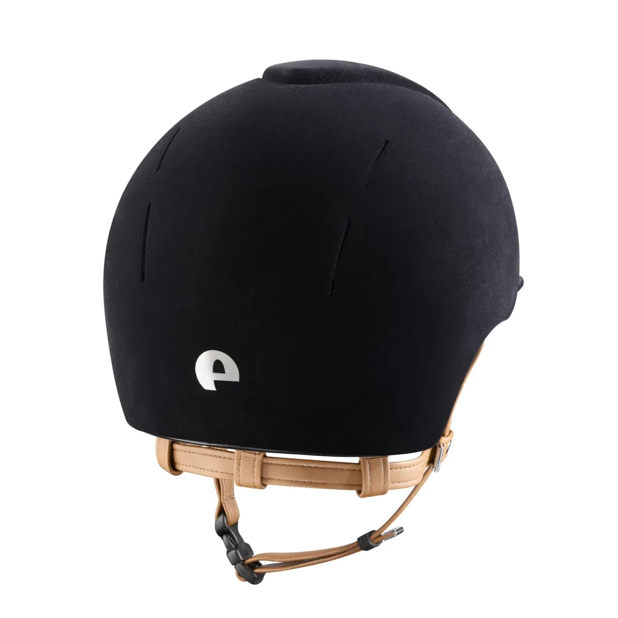 KEP Smart Nova Velvet Riding Helmet with Beige Chin Strap - Espayo Equestrian