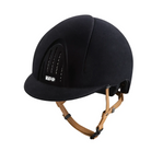 KEP Smart Nova Velvet Riding Helmet with Beige Chin Strap - Espayo Equestrian