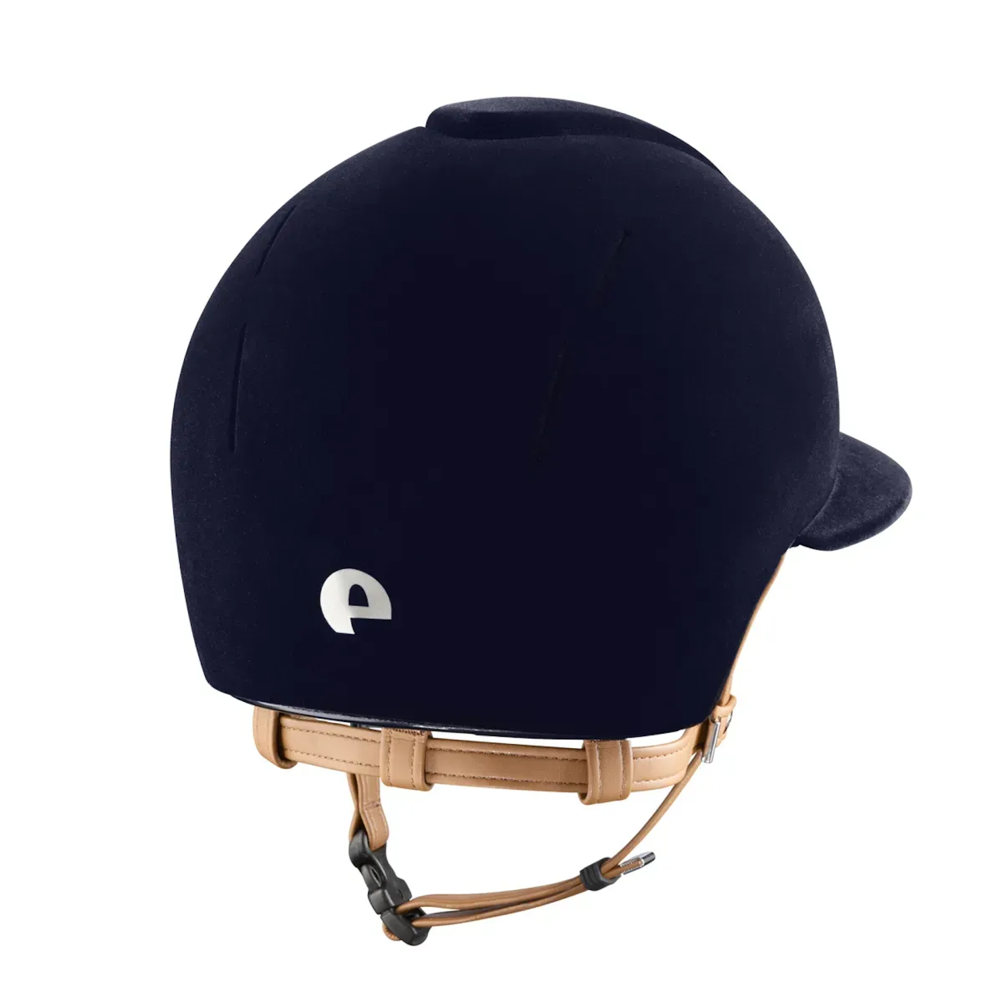 KEP Smart Nova Velvet Riding Helmet Polo Peak with Beige Chin Strap - Espayo Equestrian