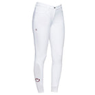 Cavalleria Toscana ladies' New Grip Supergrip breeches in beige, showing the fit and detailed grip patches on the seat.