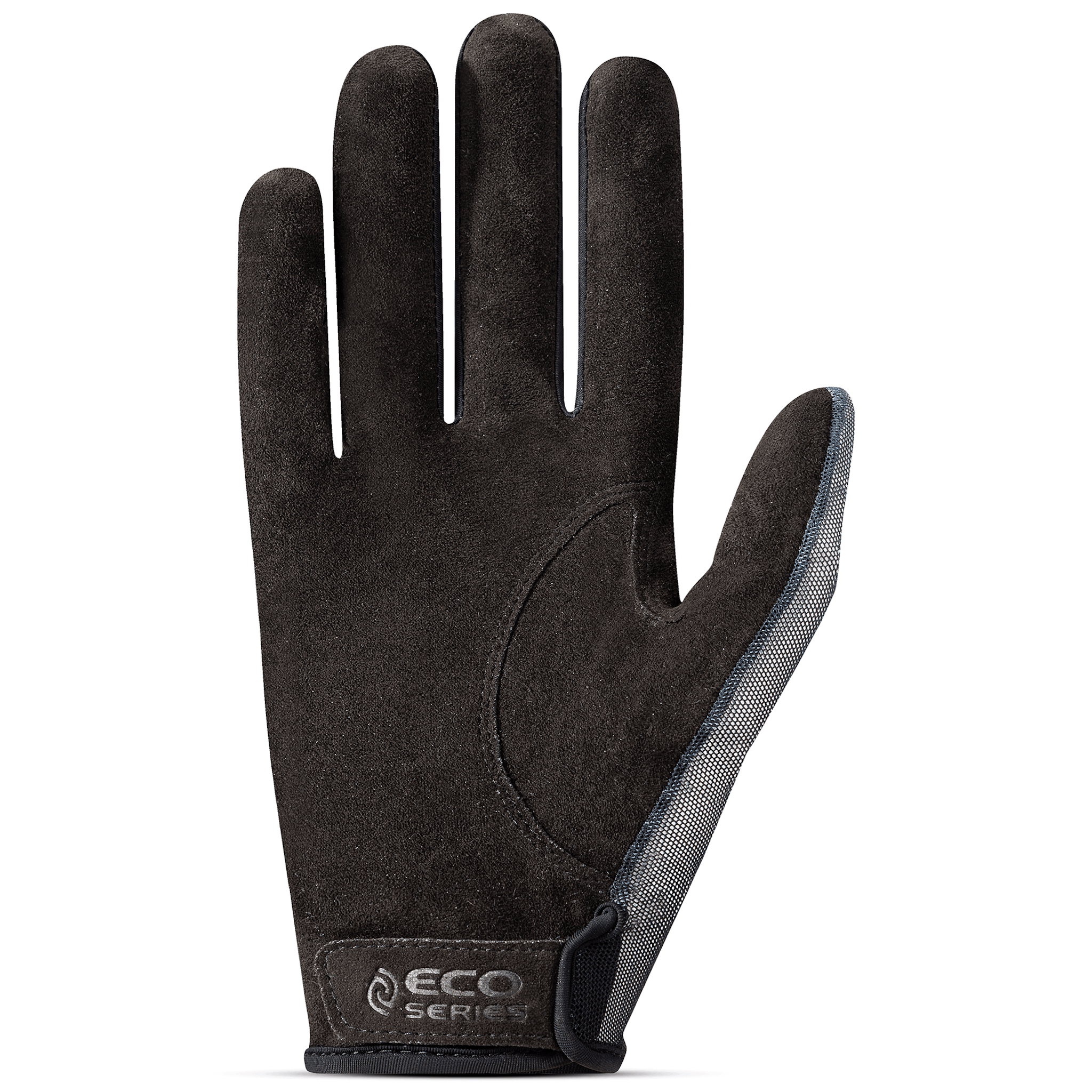 Black Roeckl Moyo 2 riding gloves with reinforced palms and adjustable wrist straps, designed for comfort and grip during riding.