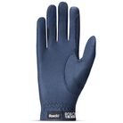 Navy Roeckl Lisboa riding gloves with textured grip palms and snug fit, designed for equestrian activities.