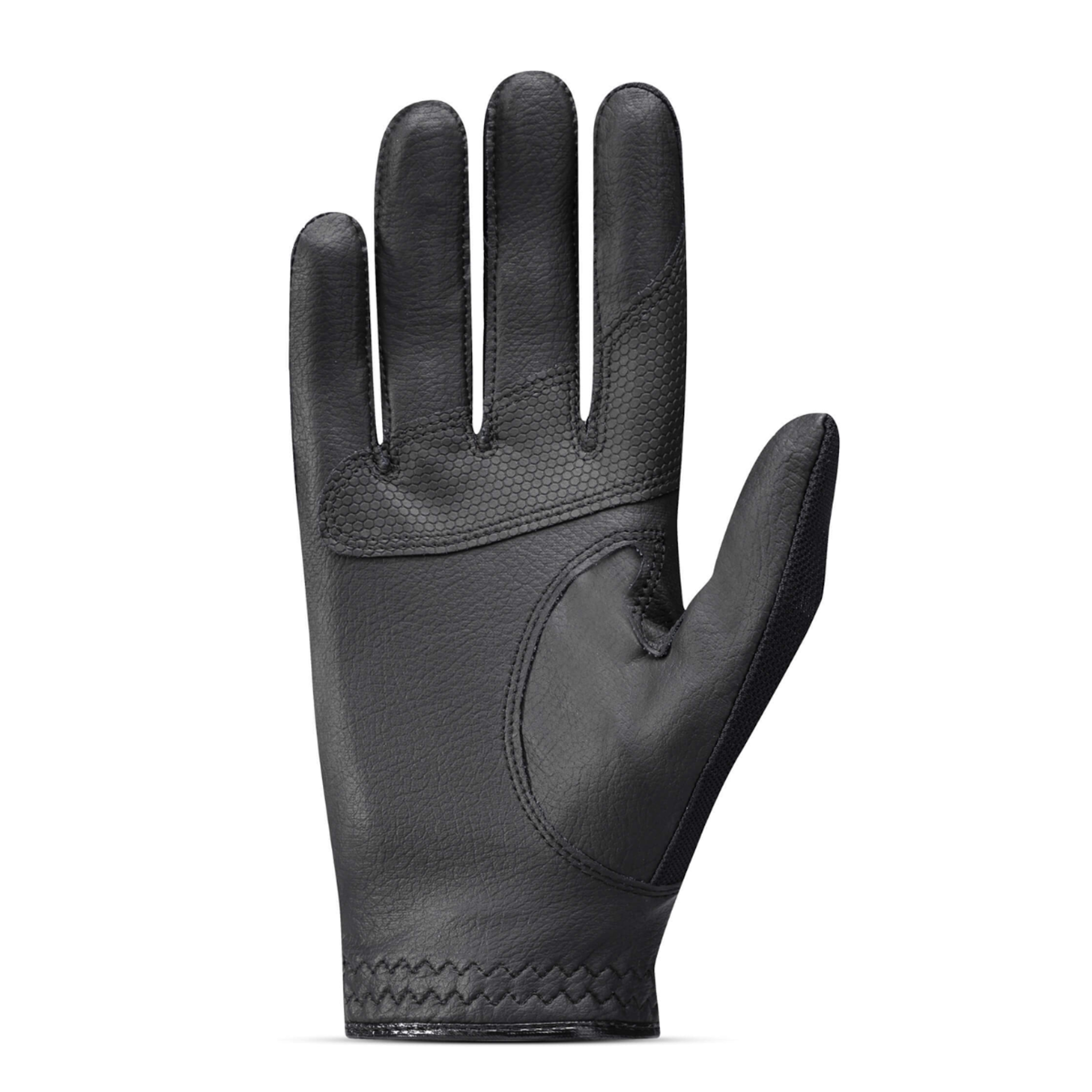 Black Roeckl Millero unisex gloves showing textured volcanic ash back design and snug wrist fit.