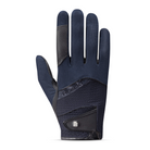 Navy Roeckl Millero unisex gloves made of soft leather with detailed stitching, designed for stylish winter wear.