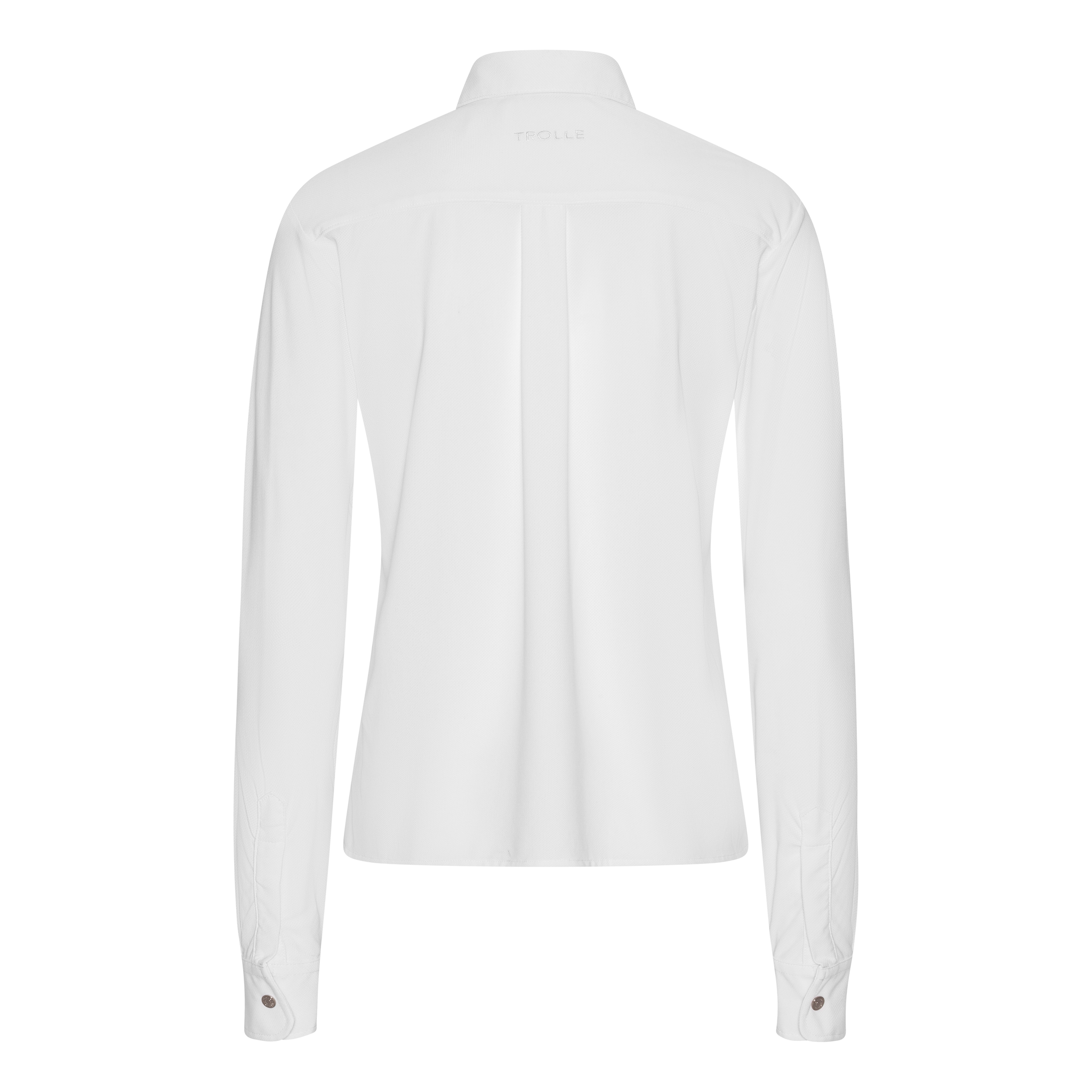 White Trolle Ladies casual piquet shirt with a classic polo design, short sleeves, and a comfortable fit.