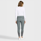 Samshield Ladies SS26 Clara Premium knee grip breeches in granite color, showcasing tailored riding breeches with knee patches.