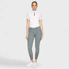 Samshield Ladies SS26 Clara Premium knee grip breeches in granite face fabric, designed for comfort and style in equestrian riding.