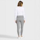 Light grey Samshield Ladies SS26 Clara Premium knee grip breeches, showcasing the fitted riding pant with knee grip detailing.