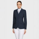 Samshield Ladies Alixair Leaf show jacket in navy, featuring a stylish design and tailored fit for equestrian competitions.