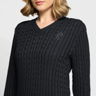 Samshield Ladies SS26 Lisa twisted black sweater, casual jumper with unique twisted design, perfect for comfortable stylish wear.
