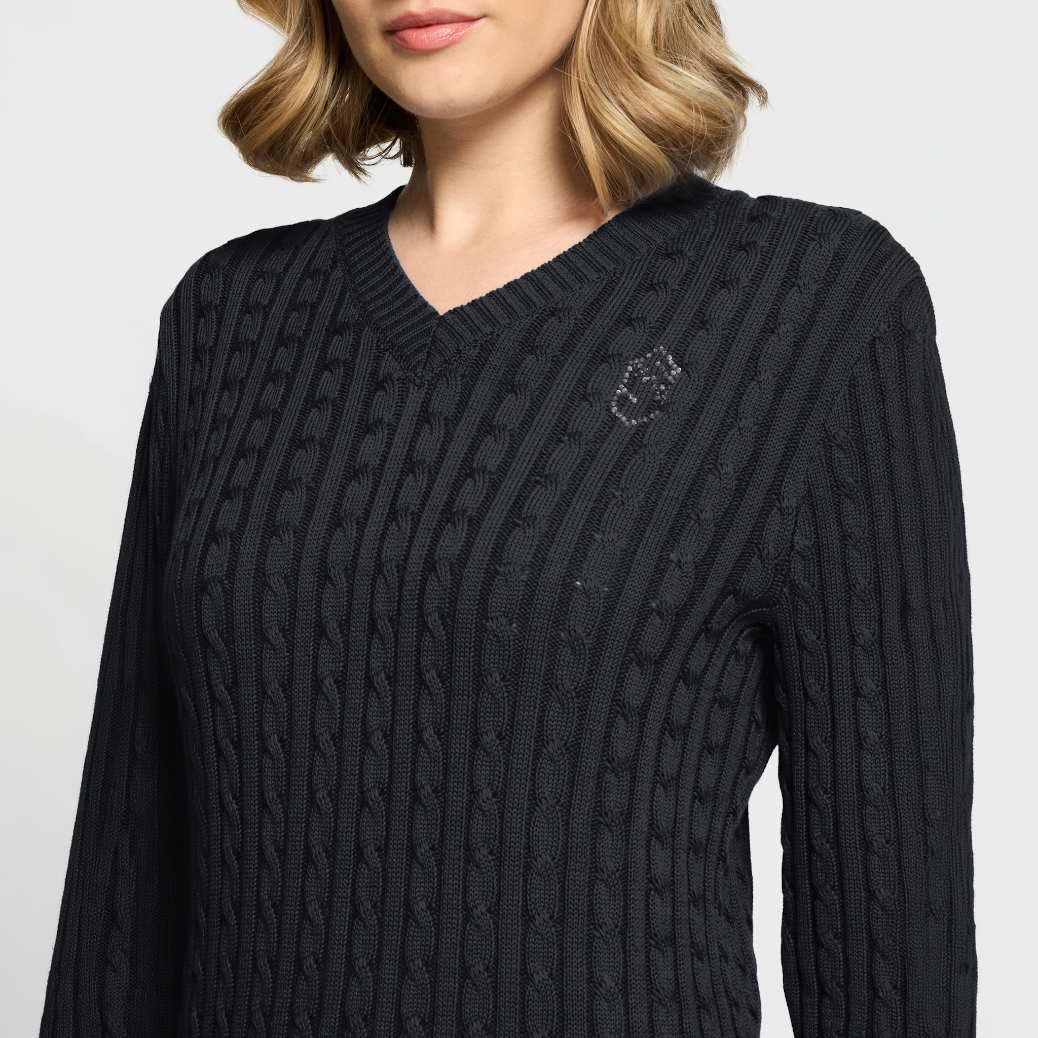 Samshield Ladies SS26 Lisa twisted black sweater, casual jumper with unique twisted design, perfect for comfortable stylish wear.