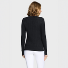 Samshield Ladies SS26 Lisa twisted black sweater, casual jumper with a stylish twisted design, front view.