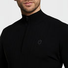 Samshield men's Elvyn zip sweater in black, casual jumper with a front zipper and subtle branding detail.