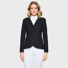 Black Samshield Ladies SS26 Victory Premium show jacket with tailored fit and elegant design for equestrian competitions.