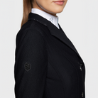 Samshield Ladies Frac Wellington Crystal dressage show jacket in black with elegant crystal detail and tailored fit.