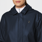Samshield Ladies SS26 Delfina waterproof rain coat in navy and beige with detailed stitching, casual jacket for women.