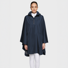 Samshield Ladies SS26 Elfida navy waterproof poncho, casual coat with hood, designed for outdoor protection and style.