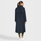 Samshield Liviana waterproof rain coat for ladies in navy, casual jacket with a hood and front zipper.