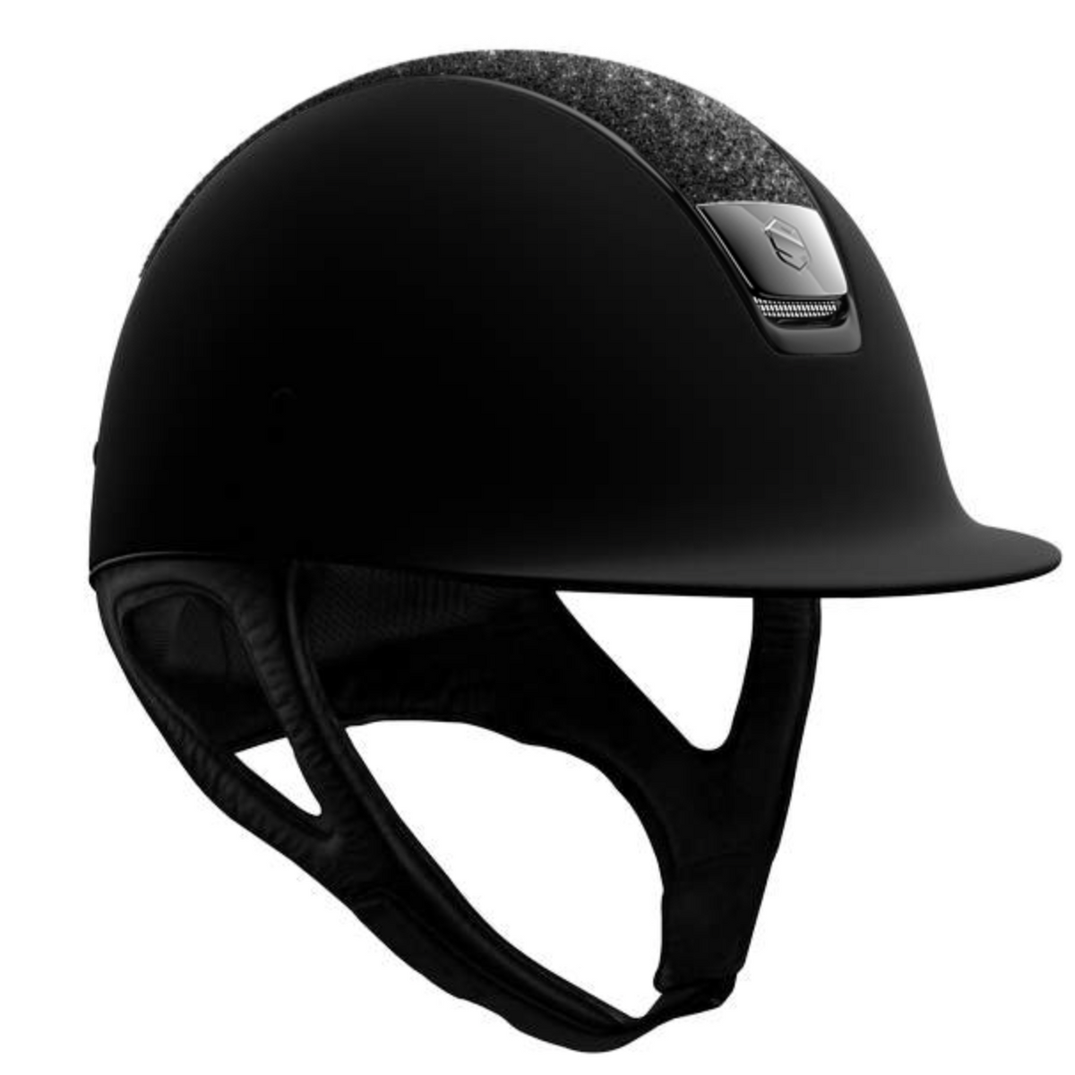 Samshield Shadowmatt 1.0 Riding Helmet, Crystal Fabric Top, Chrome Bla ...
