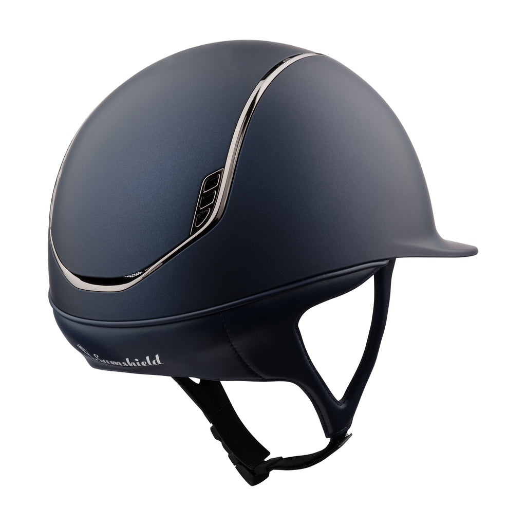 Samshield Shadowmatt 2.0 Riding Helmet, Black Chrome Trim & Blazon, 5x Crystals - Espayo Equestrian