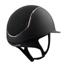 Samshield Shadowmatt 2.0 Riding Helmet Crystal Fabric Top, Black Chrome Trim & Blazon - Espayo Equestrian
