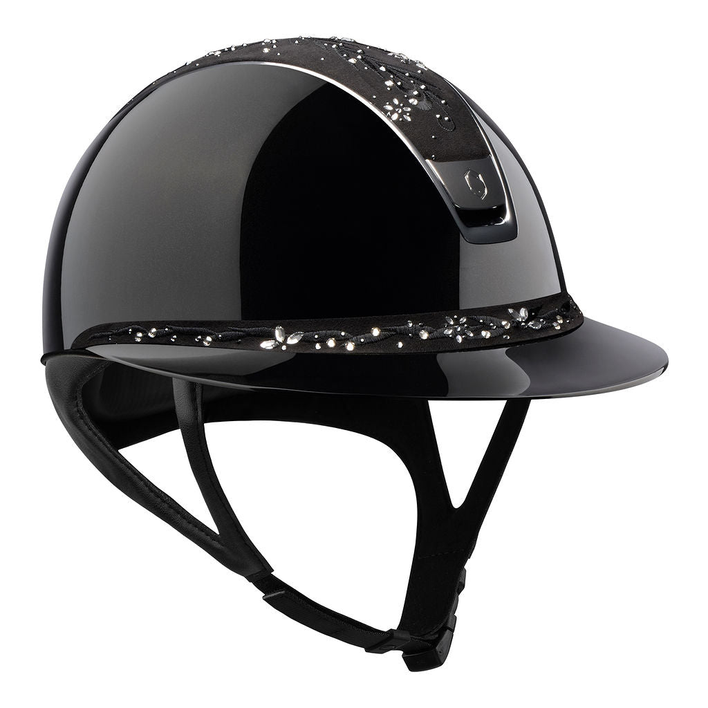 Samshield Helmets Samshield Miss Shield Shadowglossy 2.0 Riding Helmet, Flower Swarovski ...