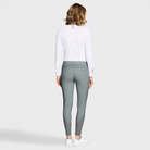 Samshield Ladies SS26 Adele knee grip breeches in granite color, featuring classic design and comfortable fit for equestrian riding.
