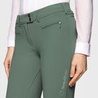 Samshield Ladies SS26 Adele knee grip breeches in pistacchio color, tailored riding breeches with knee grip for comfortable riding.