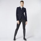 Navy Vestrum Ladies Nizza Show Jacket with tailored fit and decorative buttons, designed for equestrian show jumping.
