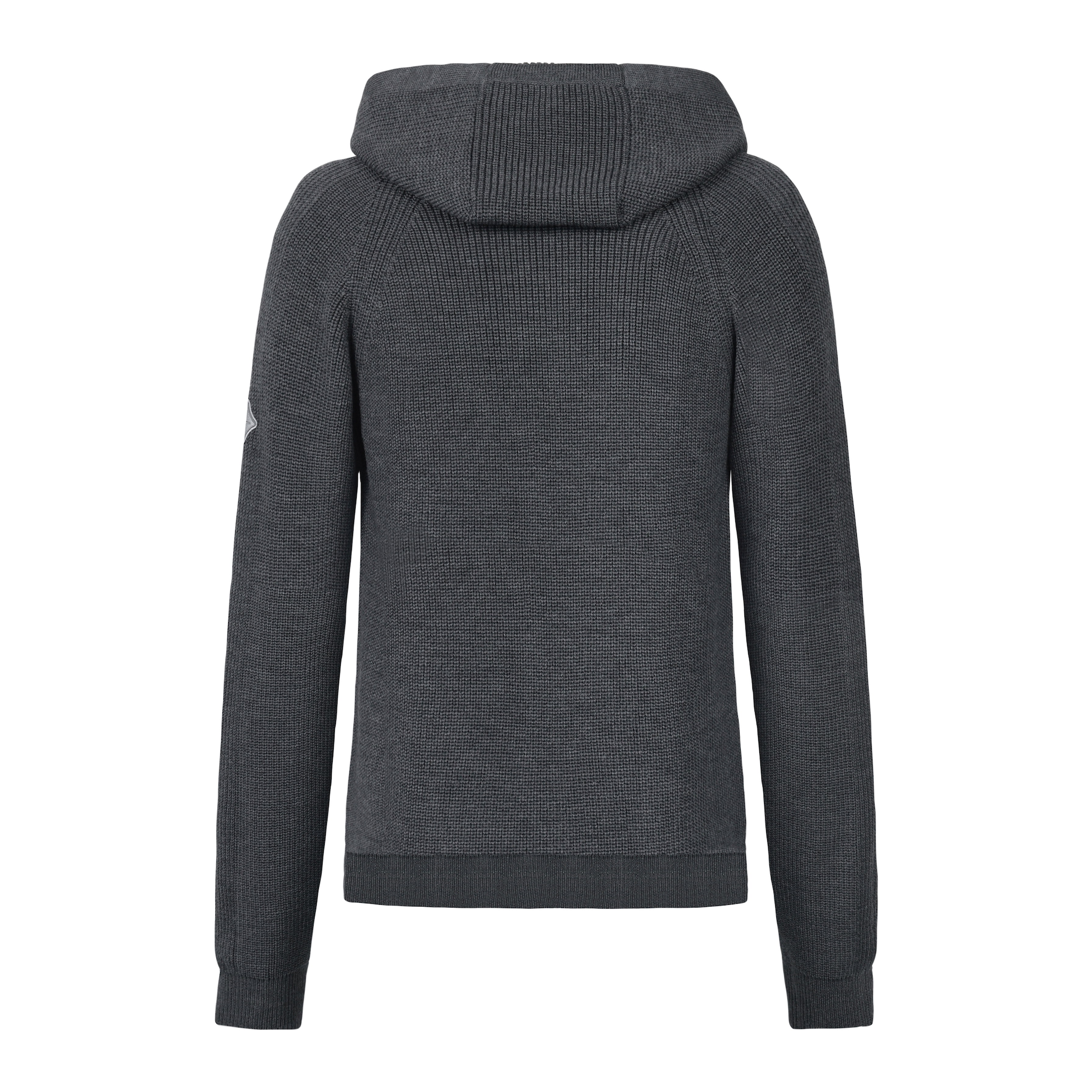 Grey Trolle men's unisex Merino full-zip sweater, casual jumper with a comfortable fit and soft knit fabric.