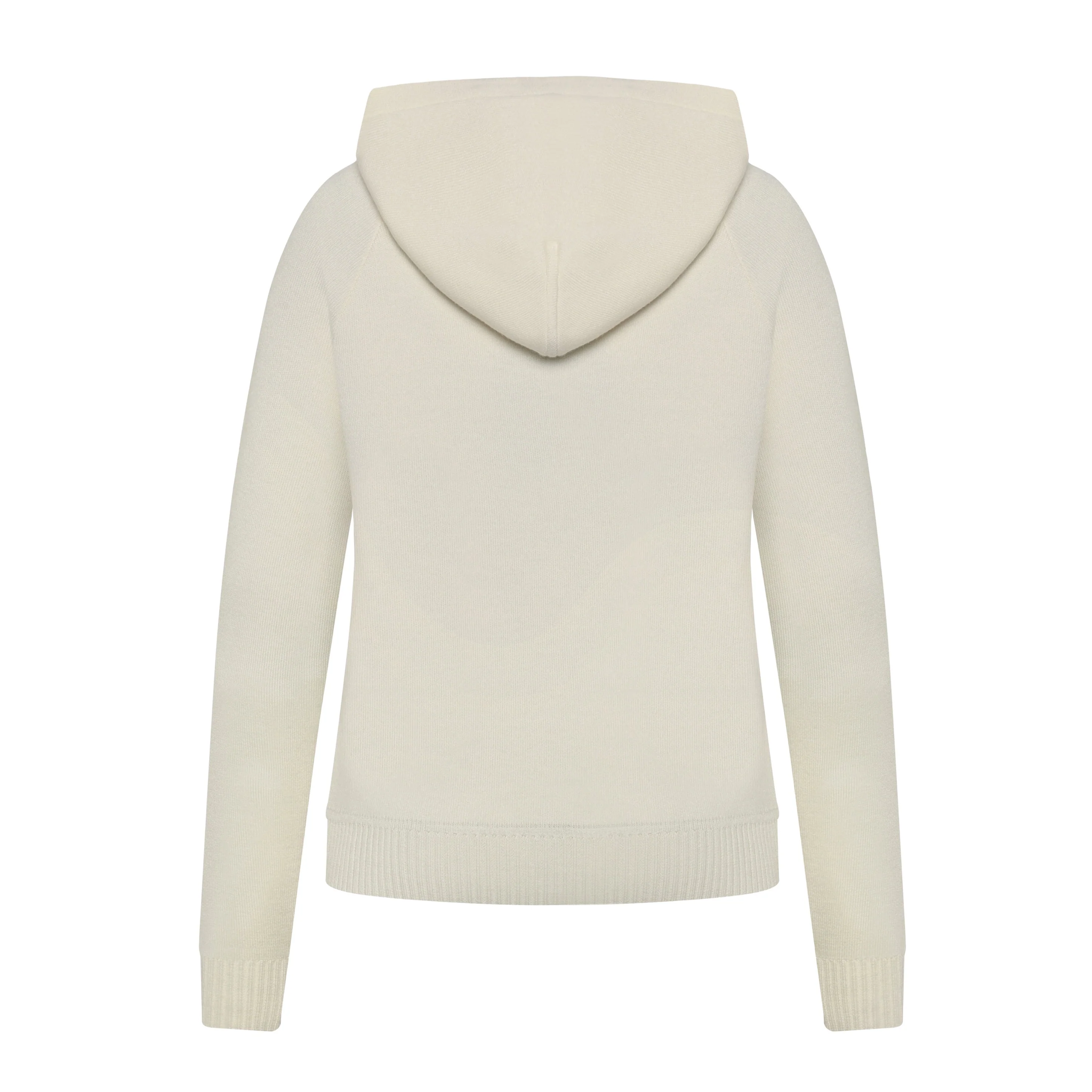 Light beige Trolle Ladies Extra Fine Merino Hoodie, casual women's jumper with a cozy hood, soft and comfortable for everyday wear.