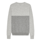 Trolle Ladies cashmere and wool star logo crewneck sweater in grey, casual jumper with a star logo design.