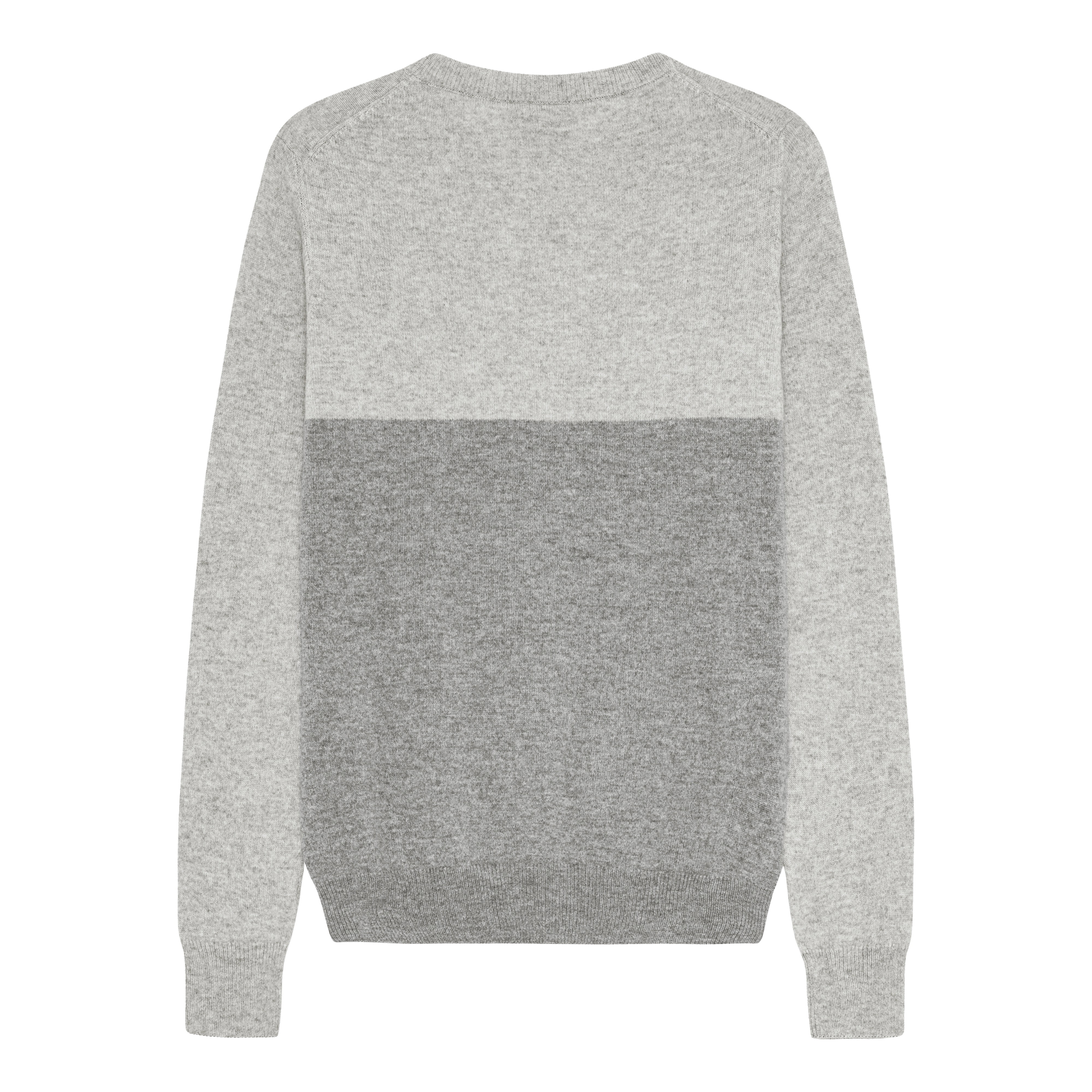 Trolle Ladies cashmere and wool star logo crewneck sweater in grey, casual jumper with a star logo design.