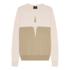 Trolle ladies cashmere and wool star logo crewneck sweater in rose pink, casual knit with star emblem, cozy and stylish.