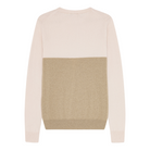 Trolle ladies cashmere and wool star logo crewneck sweater in pink, casual style, with a soft knit texture and ribbed cuffs.