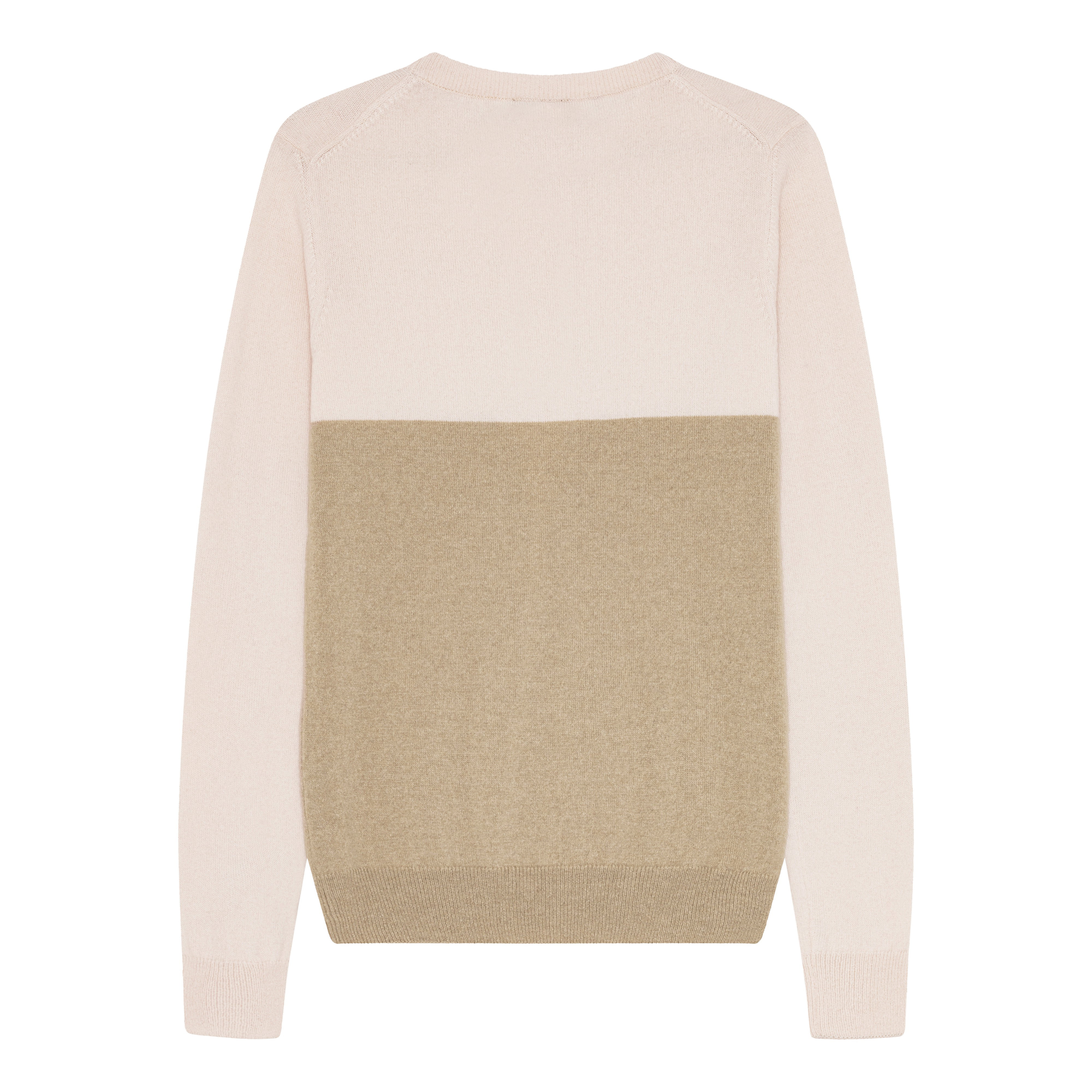Trolle ladies cashmere and wool star logo crewneck sweater in pink, casual style, with a soft knit texture and ribbed cuffs.