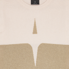 Trolle ladies cashmere and wool star logo crewneck sweater in soft pink, featuring a casual fit and ribbed cuffs.