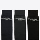 Cavalleria Toscana Unisex CT Jacquard Logo 3 Pack Socks – Assorted Colours