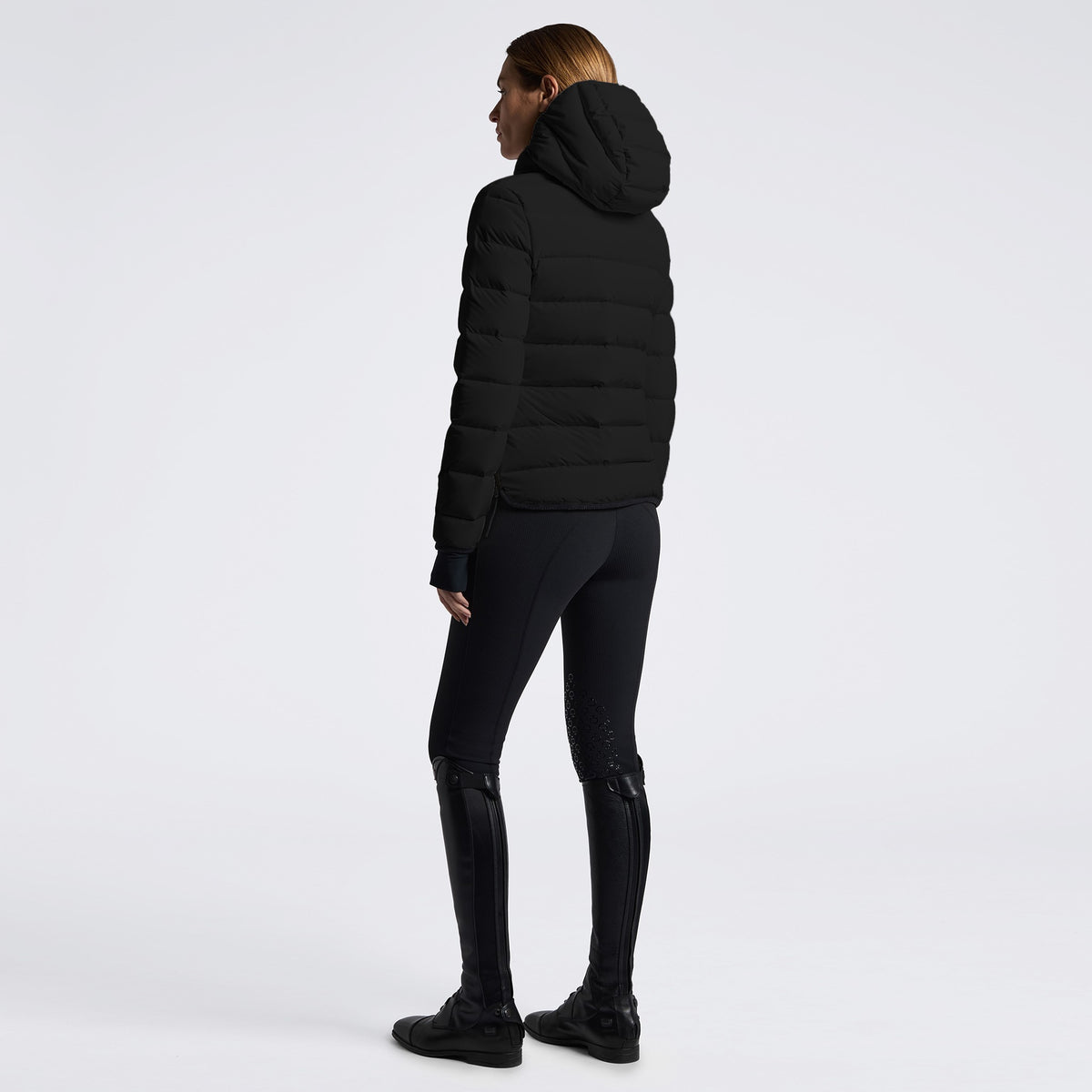 Cavalleria Toscana Ladies Hooded Down Jacket – Black