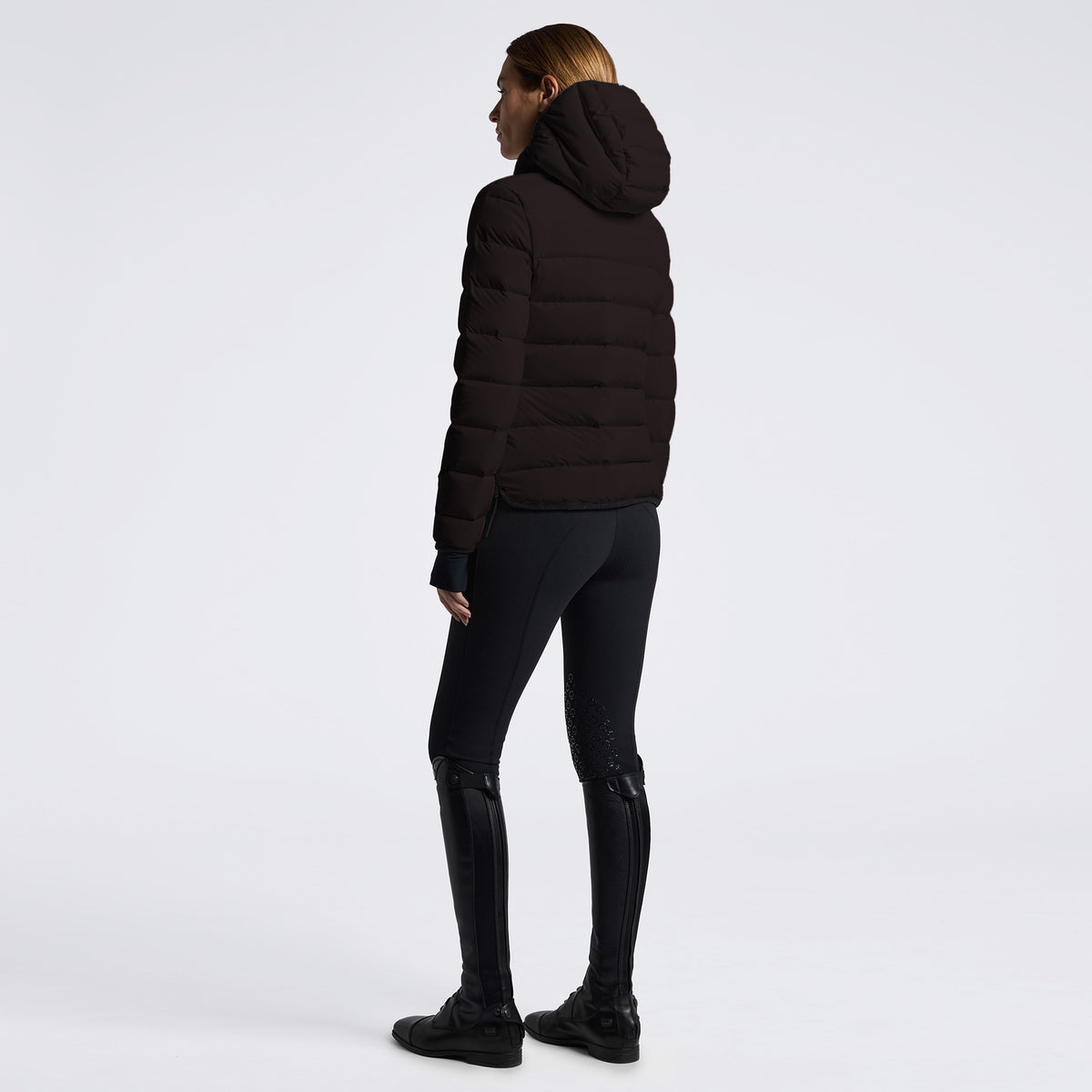 Cavalleria Toscana Ladies Hooded Down Jacket – Espresso