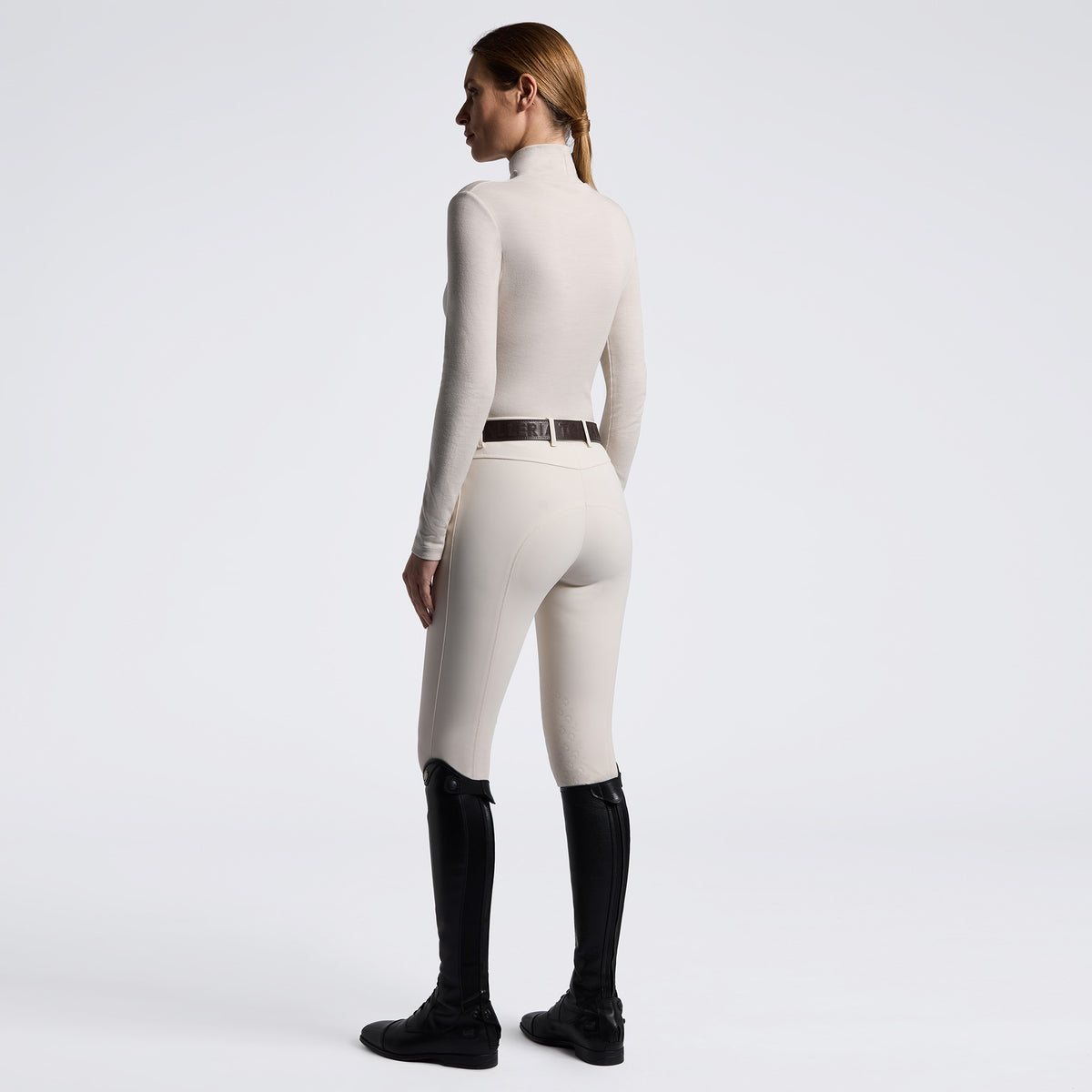 Cavalleria Toscana Ladies Long Sleeve Tech Wool Training Polo – Rainy Day